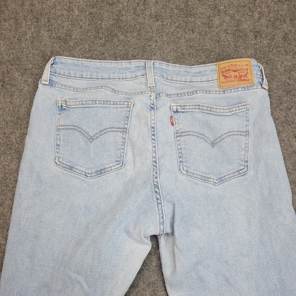 Levis Jeans Womens 32x32 Blue Denim Distressed Streetwear Superlow Bootcut Leg - Picture 5 of 13